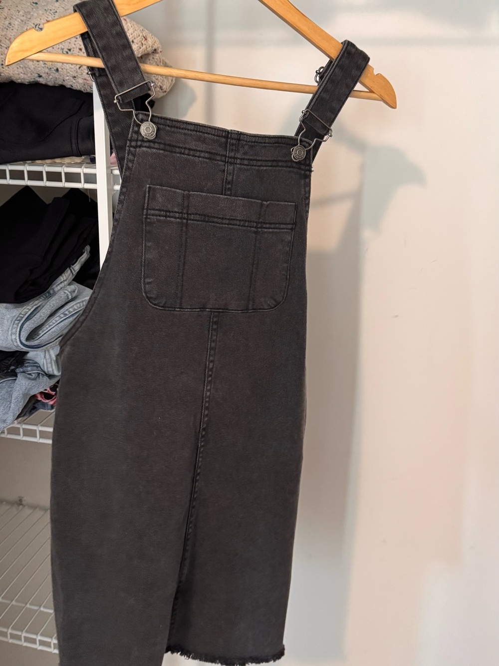wild fable Black Denim Overall Dress